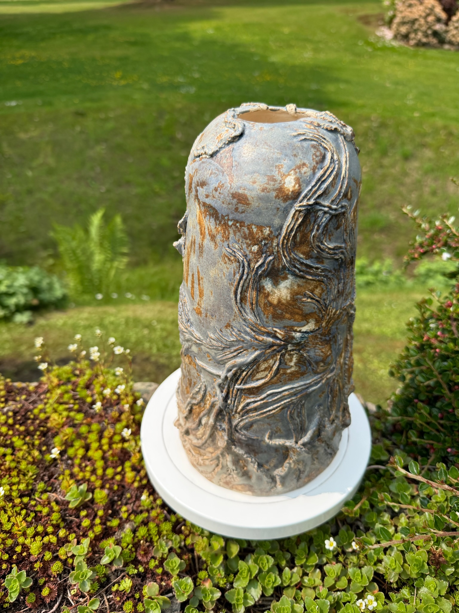 Abstract slab vessel — flora forms