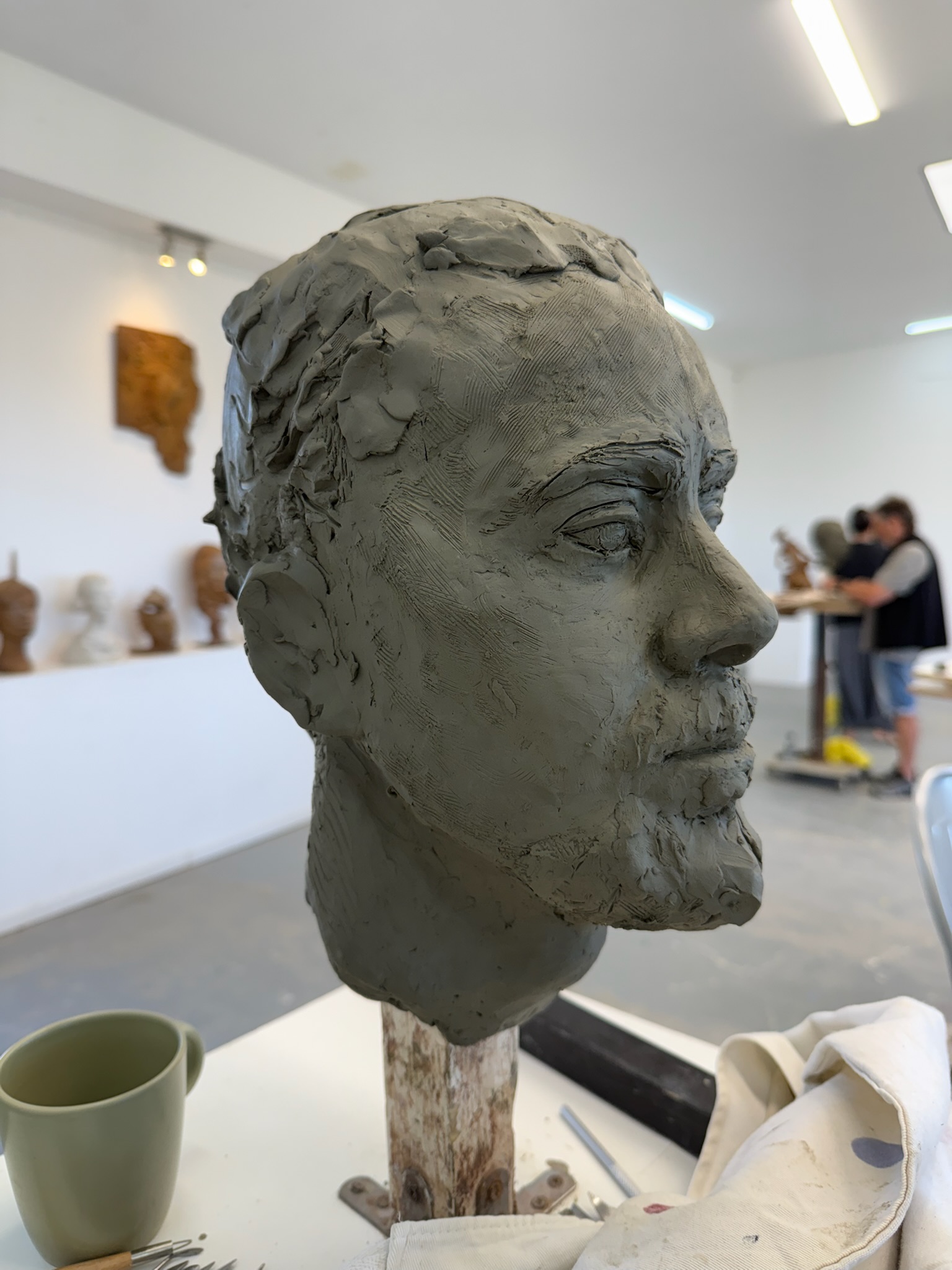 Portrait head from side angle